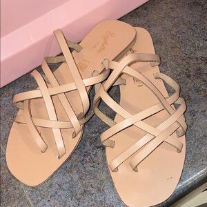 Seychelles Women's Tan Leather Strappy Sandals 8.5